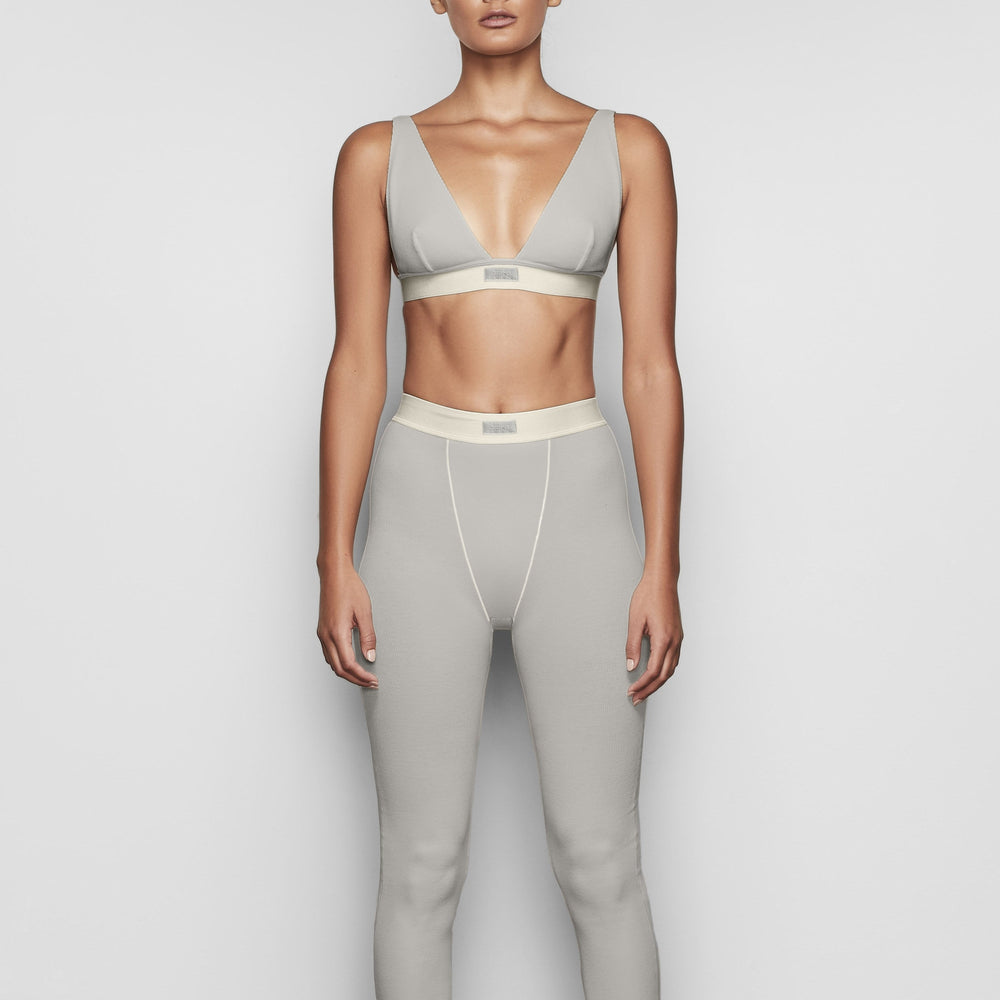 Skims COTTON RIB Leggings Blauw | 93REAWTIG