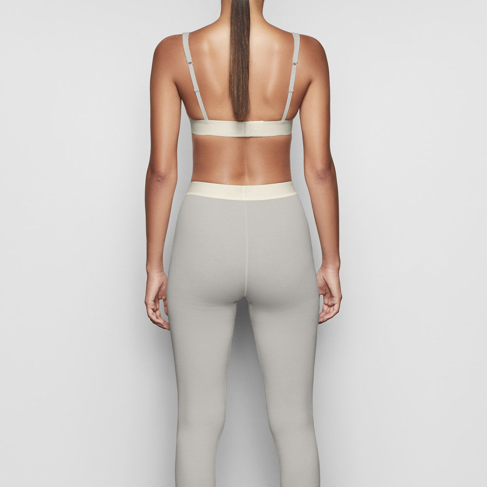Skims COTTON RIB Leggings Blauw | 93REAWTIG