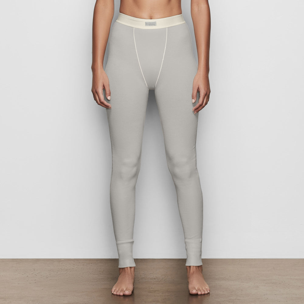 Skims COTTON RIB Leggings Blauw | 93REAWTIG