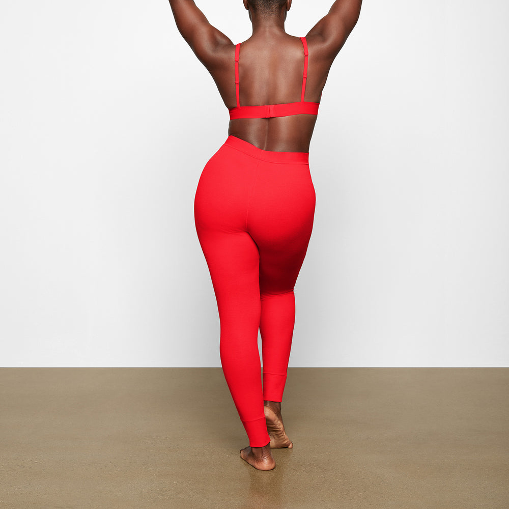 Skims COTTON RIB Leggings Rood | 14TPKLCRX