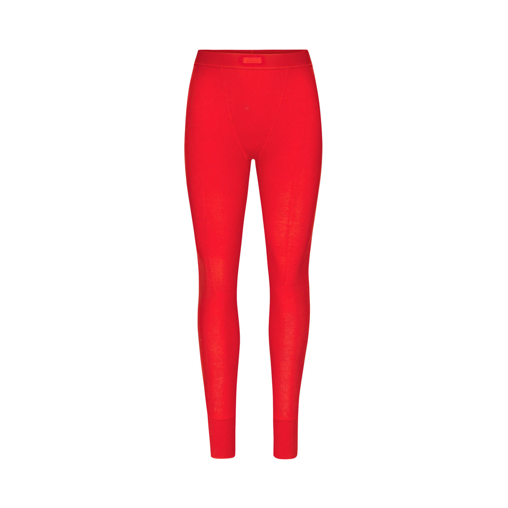 Skims COTTON RIB Leggings Rood | 14TPKLCRX