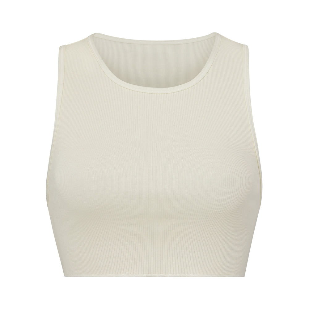 Skims COTTON RIB SUPER CROP Tank Wit | 08BZTEUJL