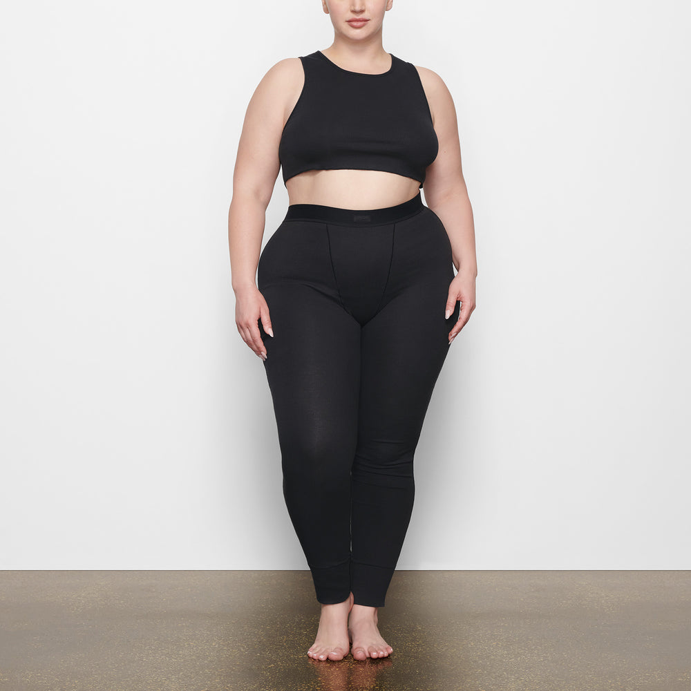 Skims COTTON RIB SUPER CROP Tank Zwart | 07FSHNMBE