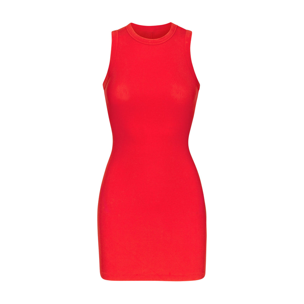 Skims COTTON RIB TANK Jurk Rood | 06YUCFGSD