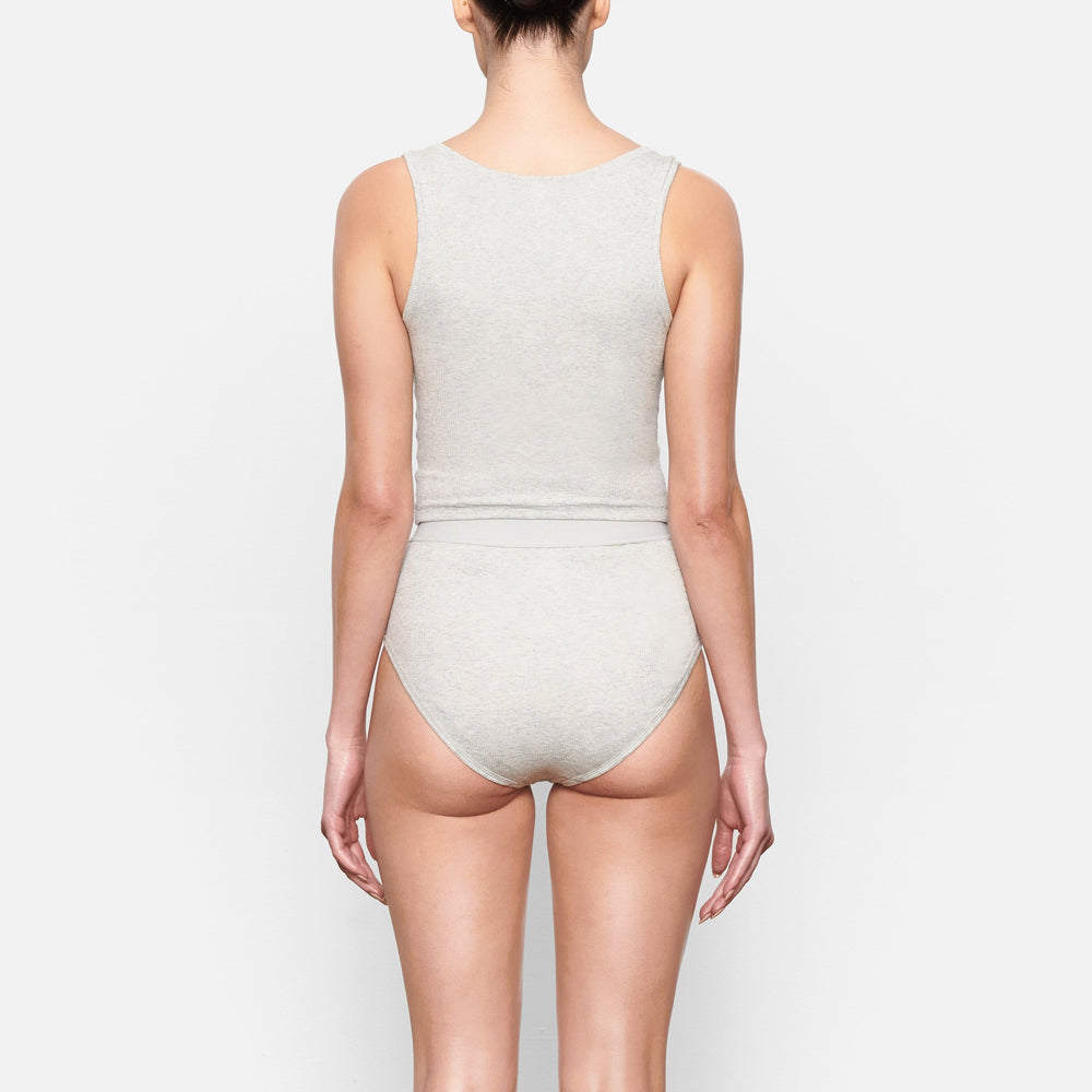 Skims COTTON RIB Tank Lichtgrijs | 67JULMIQT