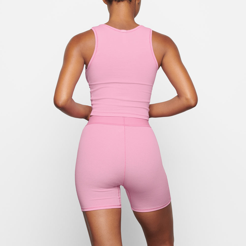 Skims COTTON RIB Tank Roze | 32SVAOGYU