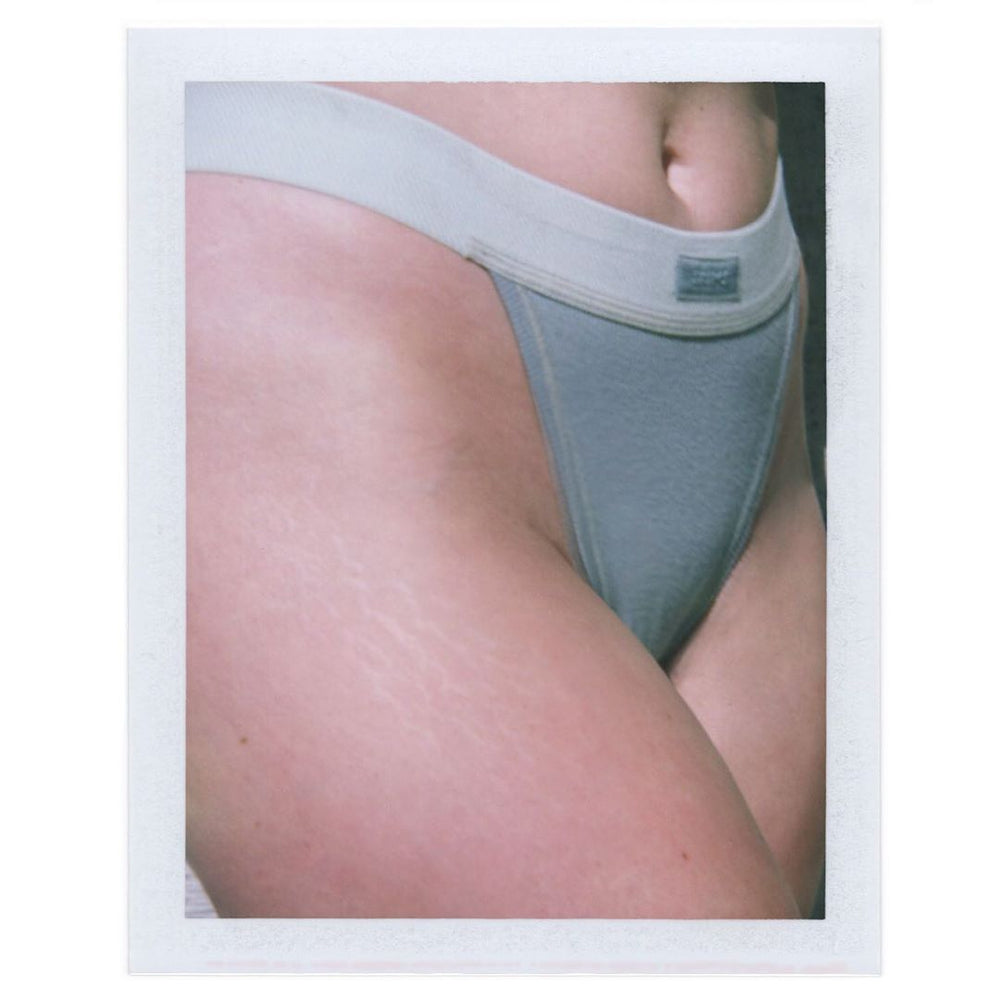 Skims COTTON RIB Thong Blauw | 10VJCEMQK