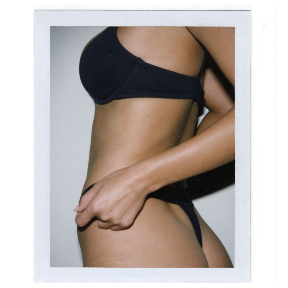 Skims COTTON RIB Thong Wit | 89FZMVKTN