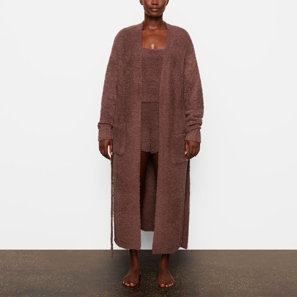 Skims COZY KNIT Badjas Donkerrood | 42ZUXVEIT