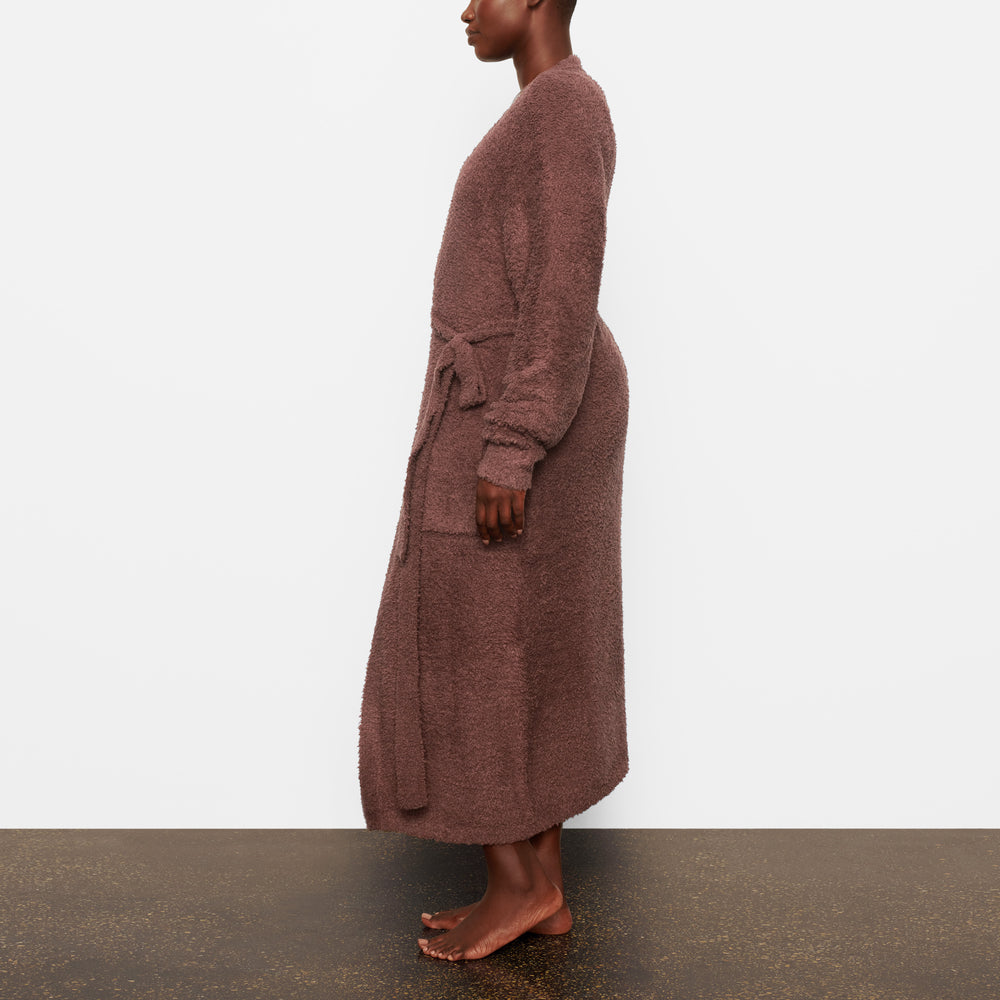Skims COZY KNIT Badjas Donkerrood | 42ZUXVEIT