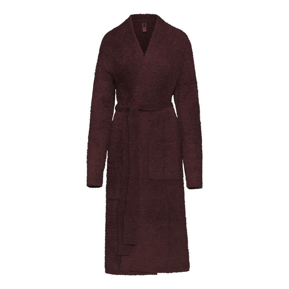 Skims COZY KNIT Badjas Donkerrood | 42ZUXVEIT
