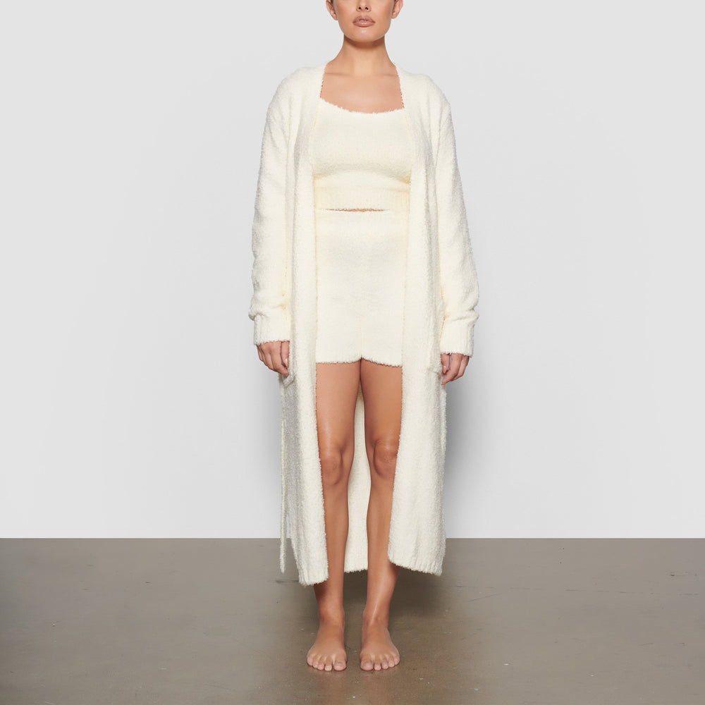 Skims COZY KNIT Badjas Wit | 97UFPHCAJ
