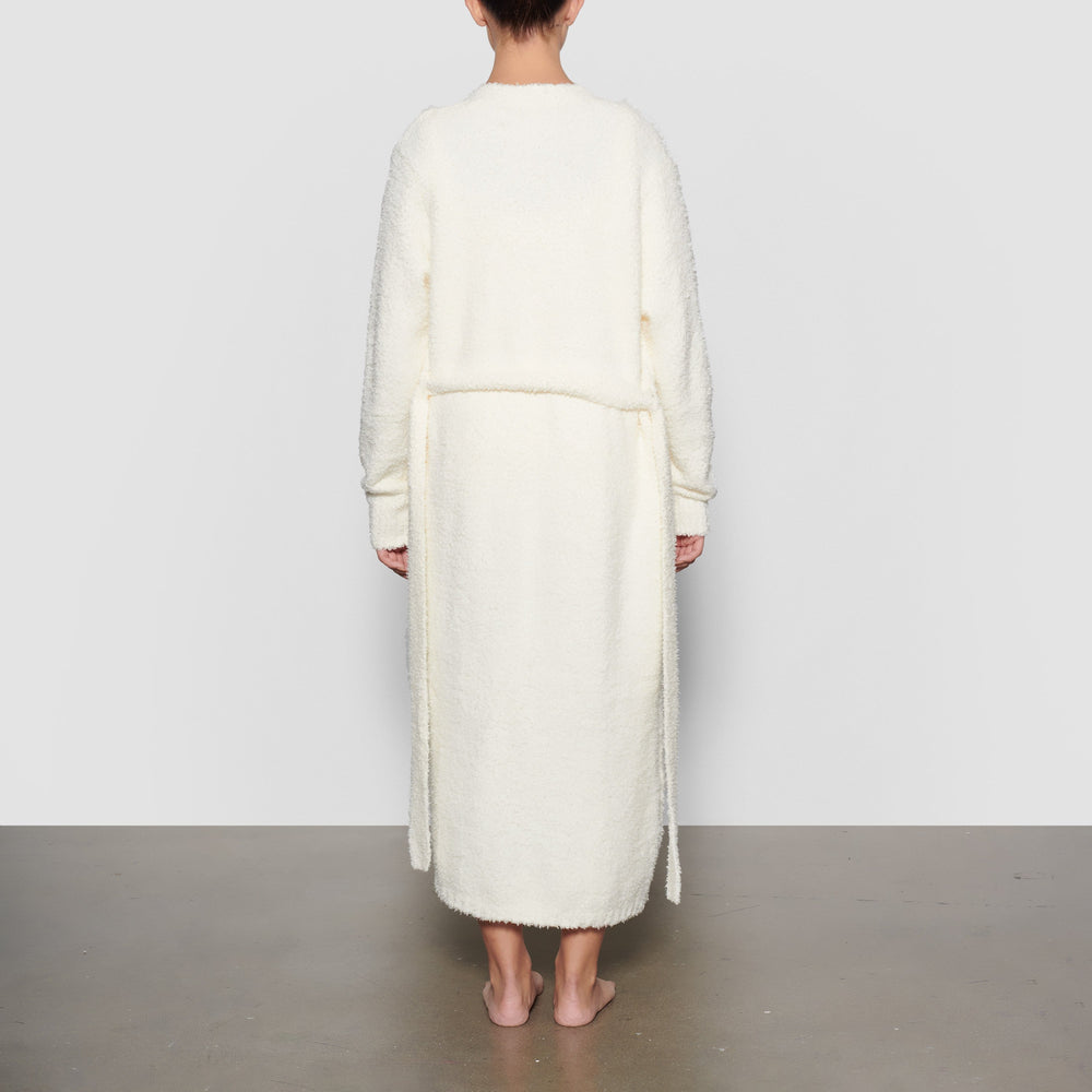Skims COZY KNIT Badjas Wit | 97UFPHCAJ