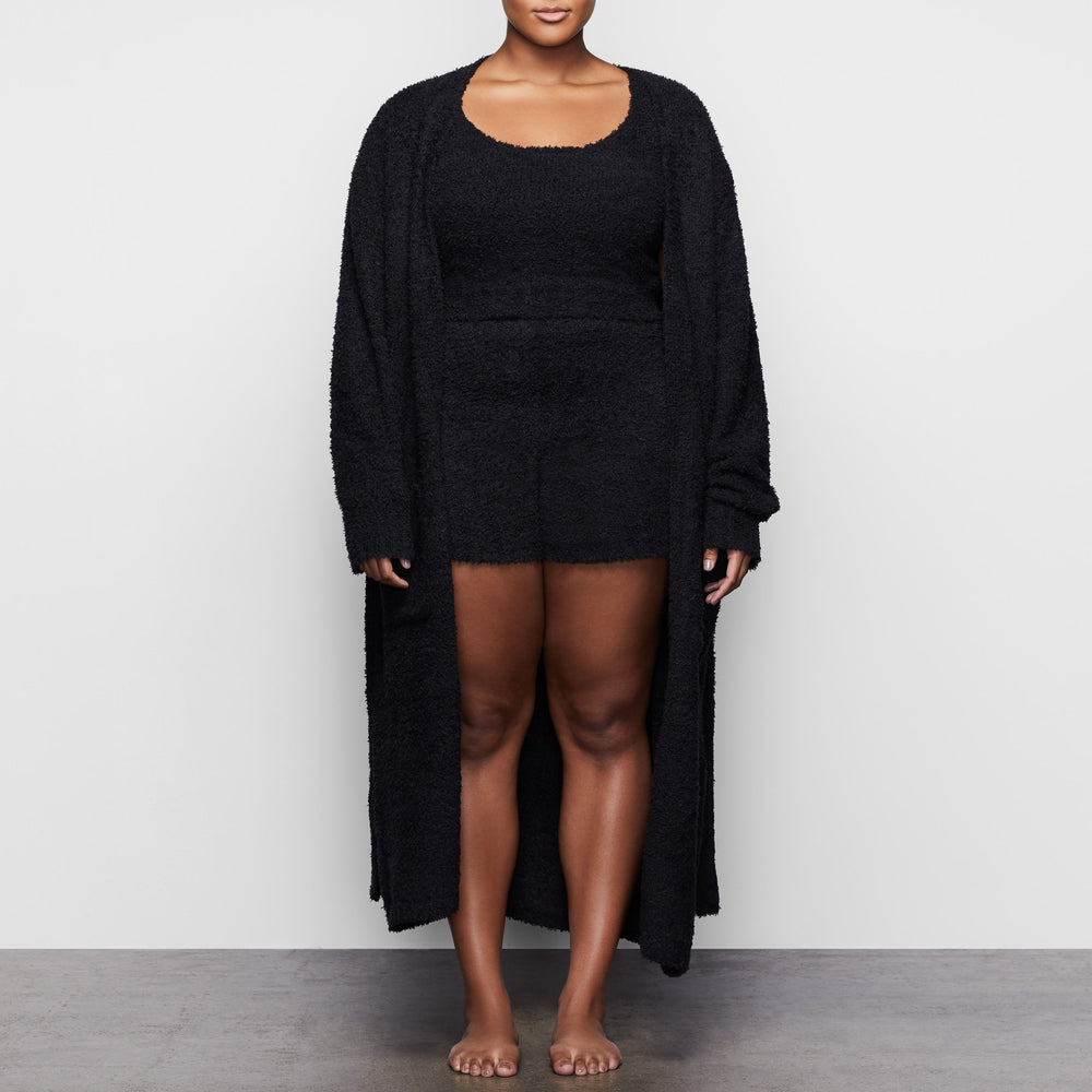 Skims COZY KNIT Badjas Zwart | 29JEHPCMN
