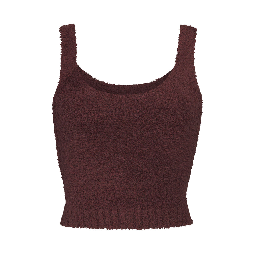 Skims COZY KNIT Tank Donkerrood | 74TNBJULE