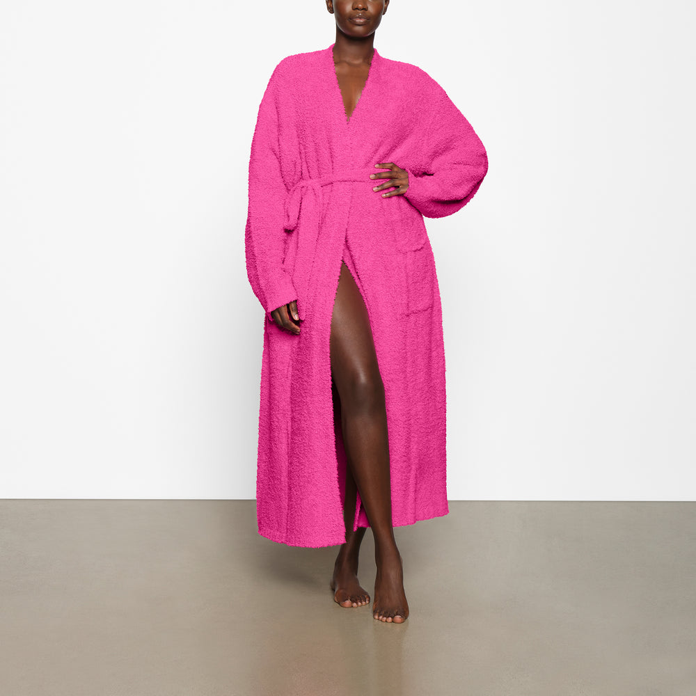 Skims COZY KNIT UNISEX Badjas Roze | 90IAWVTPX
