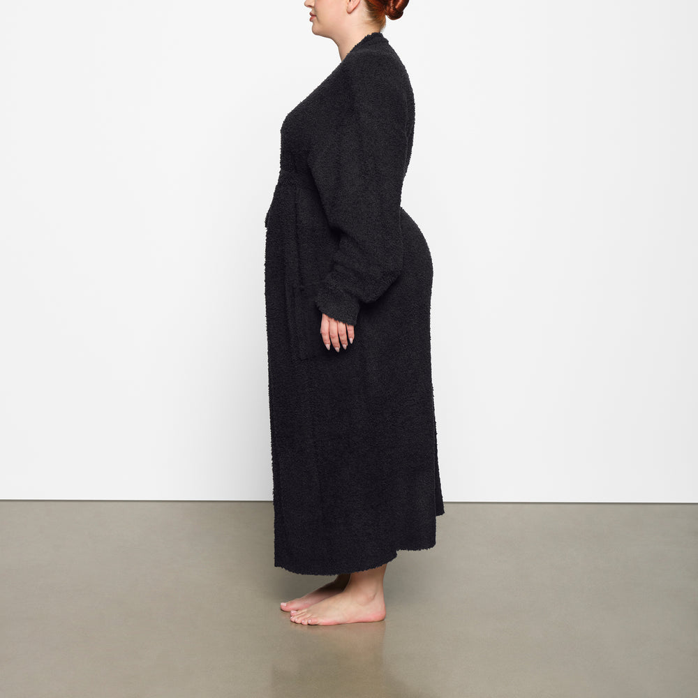 Skims COZY KNIT UNISEX Badjas Zwart | 09SCOVWQP