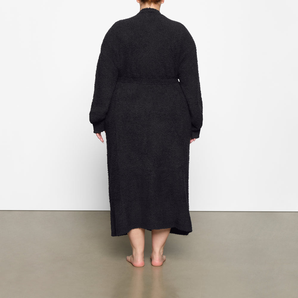 Skims COZY KNIT UNISEX Badjas Zwart | 09SCOVWQP