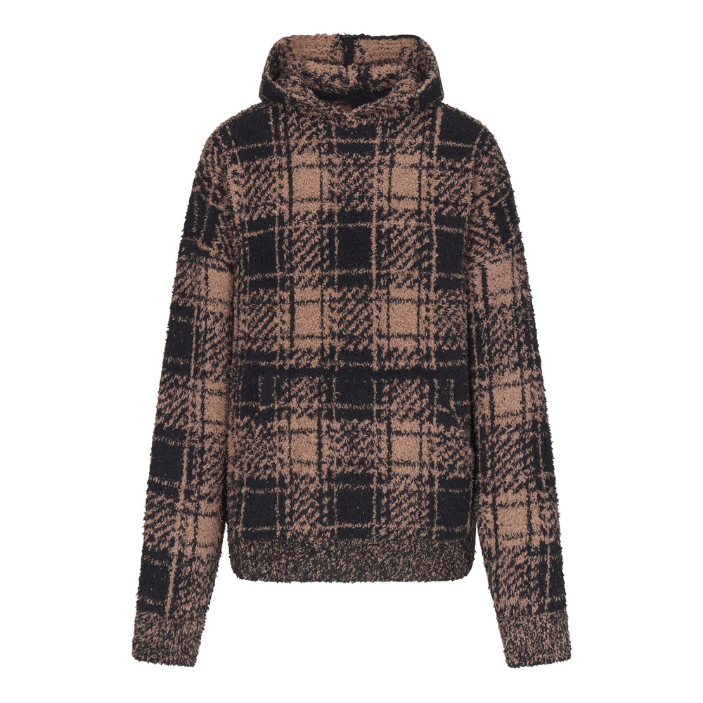Skims COZY KNIT UNISEX Hoodie PLAID | 10HVKUJOC