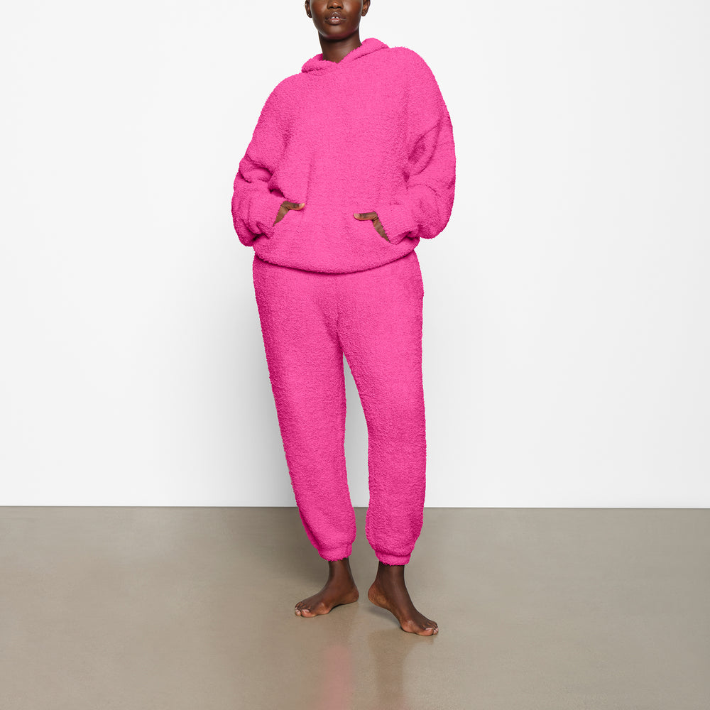 Skims COZY KNIT UNISEX Hoodie Roze | 93SFDYVPO