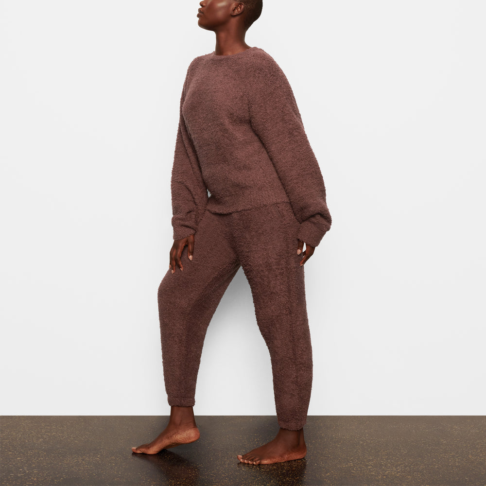 Skims COZY KNIT UNISEX Joggers Donkerrood | 34KMZANFR