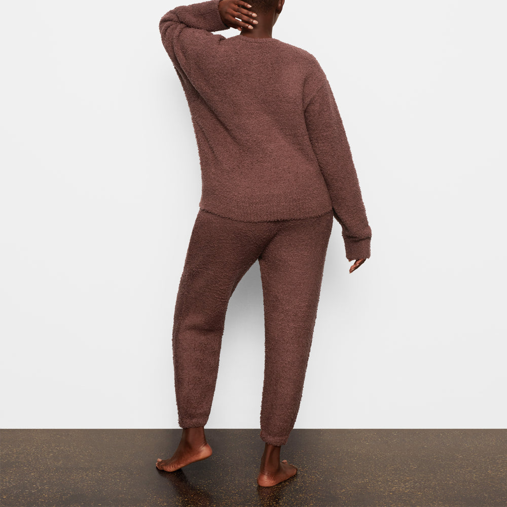 Skims COZY KNIT UNISEX Joggers Donkerrood | 34KMZANFR