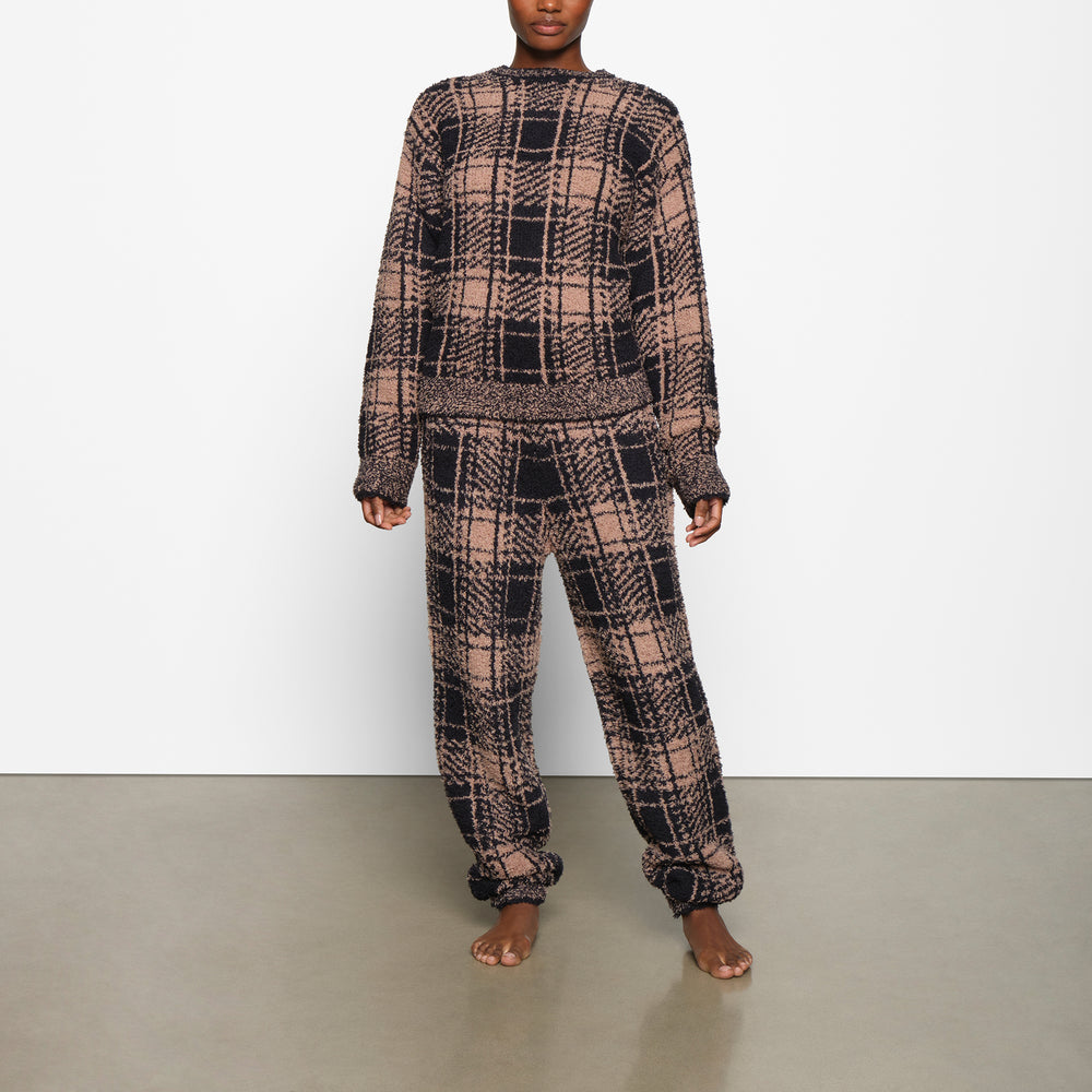 Skims COZY KNIT UNISEX Joggers PLAID | 45IQFULST