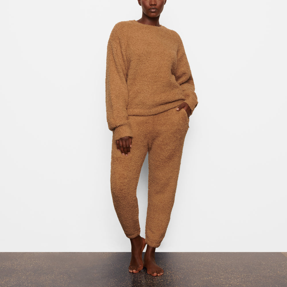Skims COZY KNIT UNISEX Pullover Bruin | 93LKBSJPQ