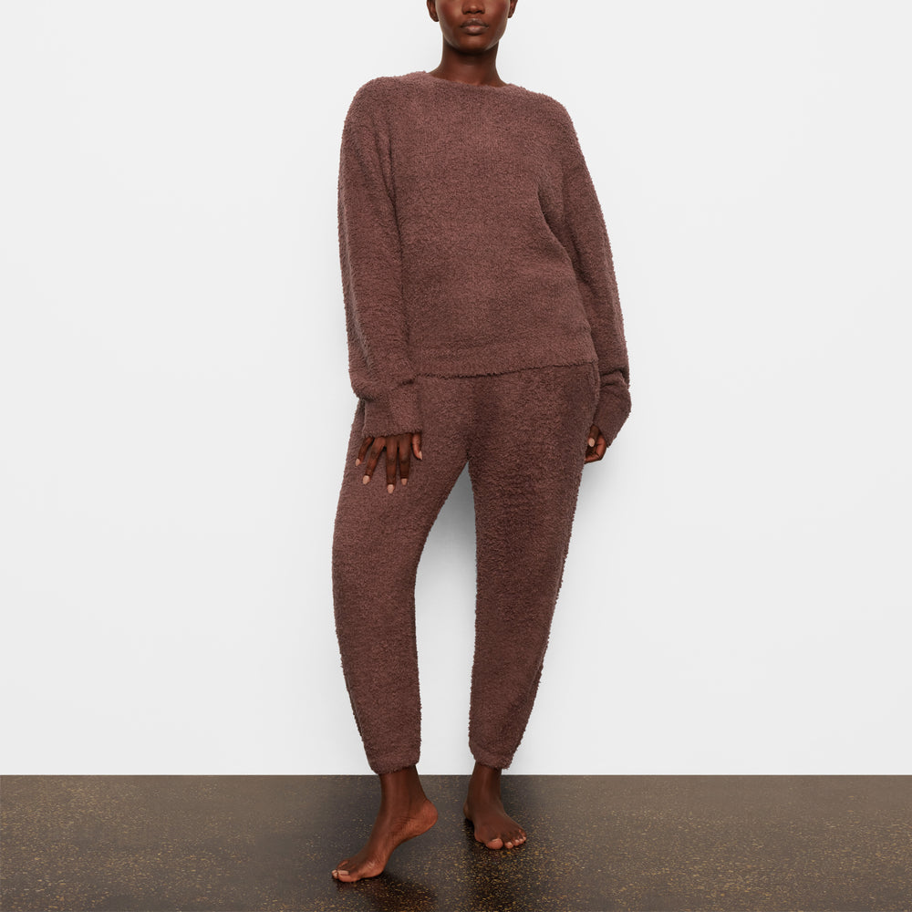 Skims COZY KNIT UNISEX Pullover Donkerrood | 78CPENSHK