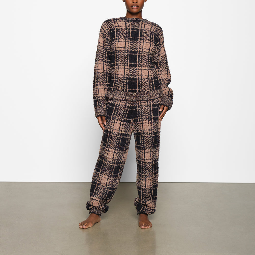 Skims COZY KNIT UNISEX Pullover PLAID | 31JFOHQUZ