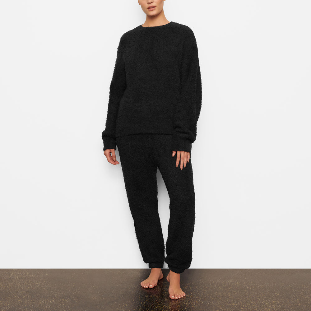 Skims COZY KNIT UNISEX Pullover Zwart | 52JLFNQCS