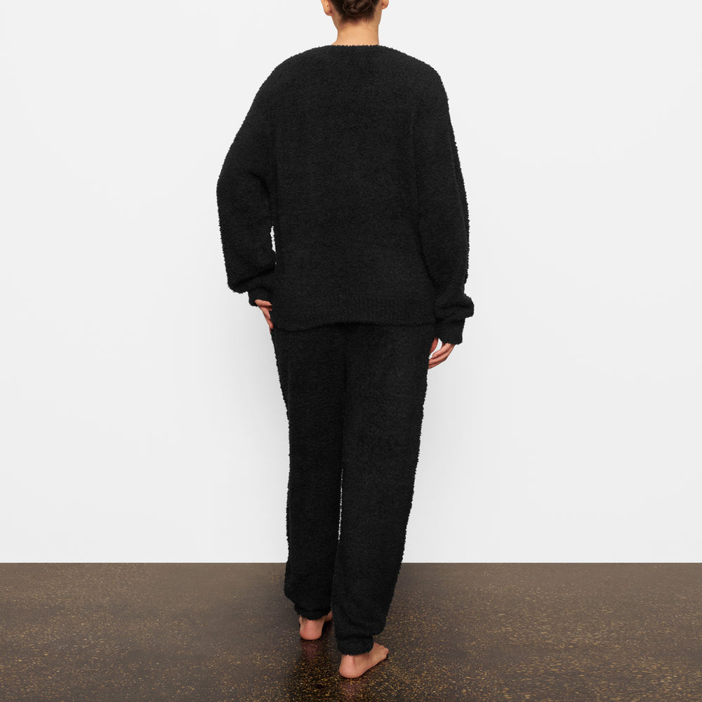 Skims COZY KNIT UNISEX Pullover Zwart | 52JLFNQCS