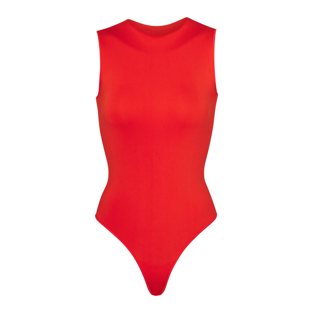Skims ESSENTIAL CREW NECK Sleeveless Bodysuit Rood | 58DRTSHJE