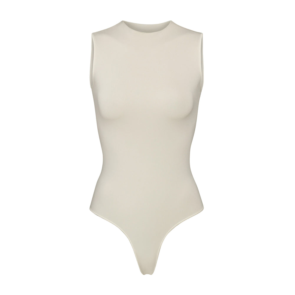 Skims ESSENTIAL CREW NECK Sleeveless Bodysuit Wit | 72IQKTSJE