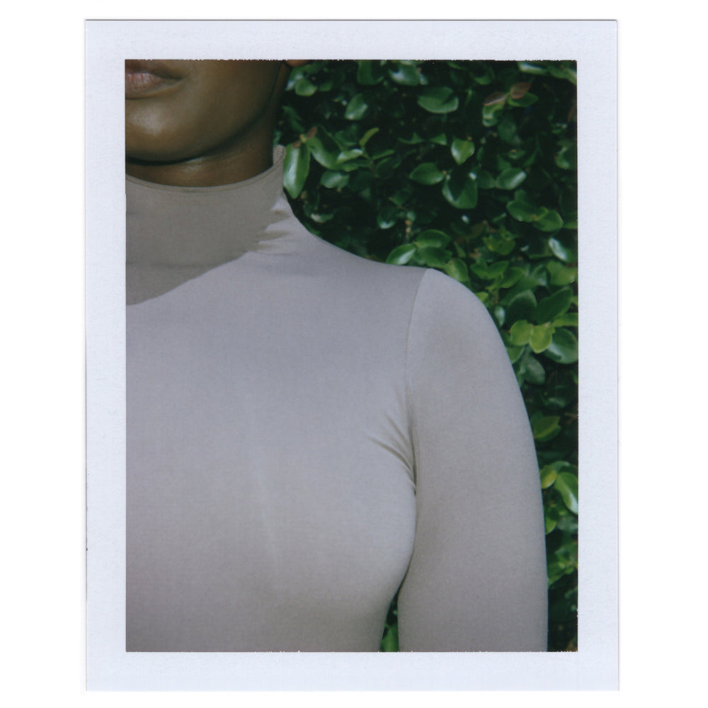 Skims ESSENTIAL MOCK NECK Long Sleeve Bodysuit Koffie | 47NBAETFP