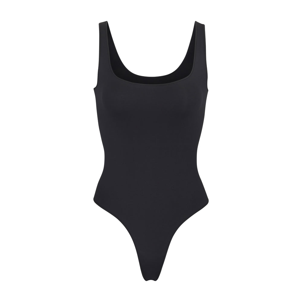 Skims ESSENTIAL Scoop Neck Bodysuit Zwart | 68QPTOAGS