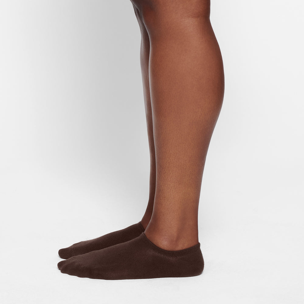 Skims EVERYDAY LOW RIB ANKLE Sokken Chocola | 35JAGSRUP