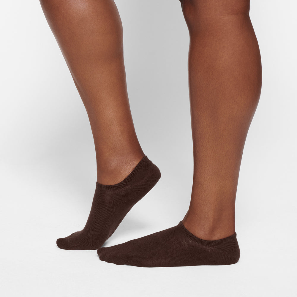Skims EVERYDAY LOW RIB ANKLE Sokken Chocola | 35JAGSRUP