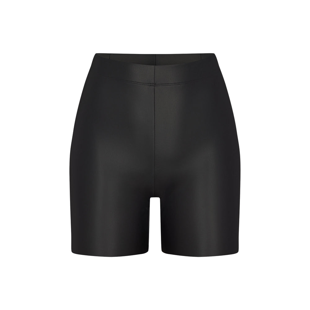 Skims FAUX LEATHER BIKE Korte Broek Zwart | 12KLBSOIY