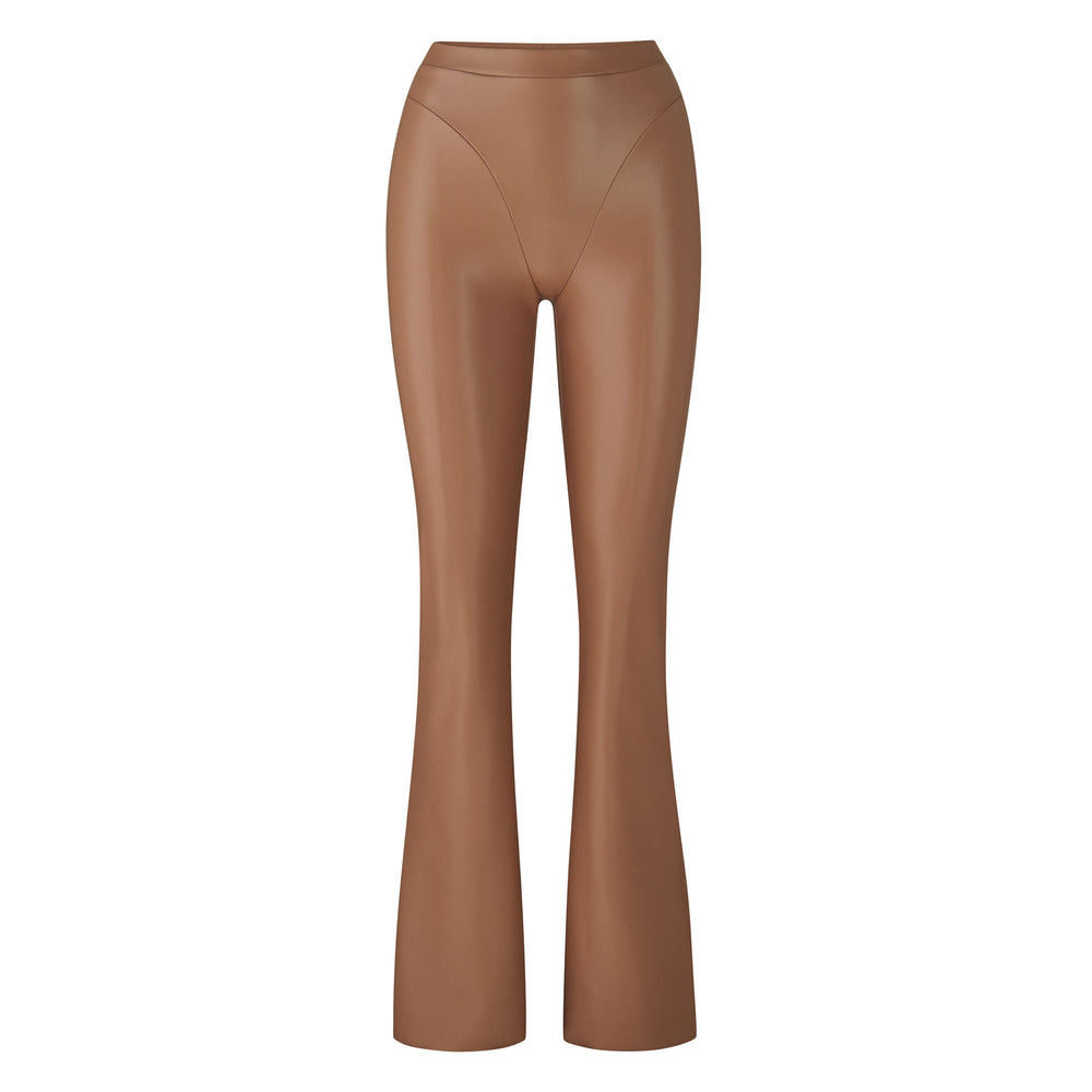 Skims FAUX LEATHER BOOT CUT Broek Abrikoos | 98BKZLWYG