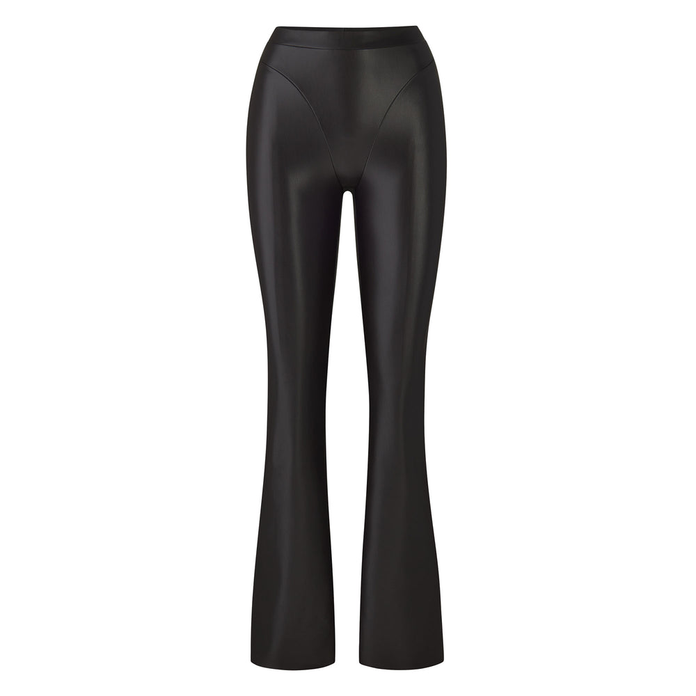 Skims FAUX LEATHER BOOT CUT Broek Zwart | 56IHADMZG