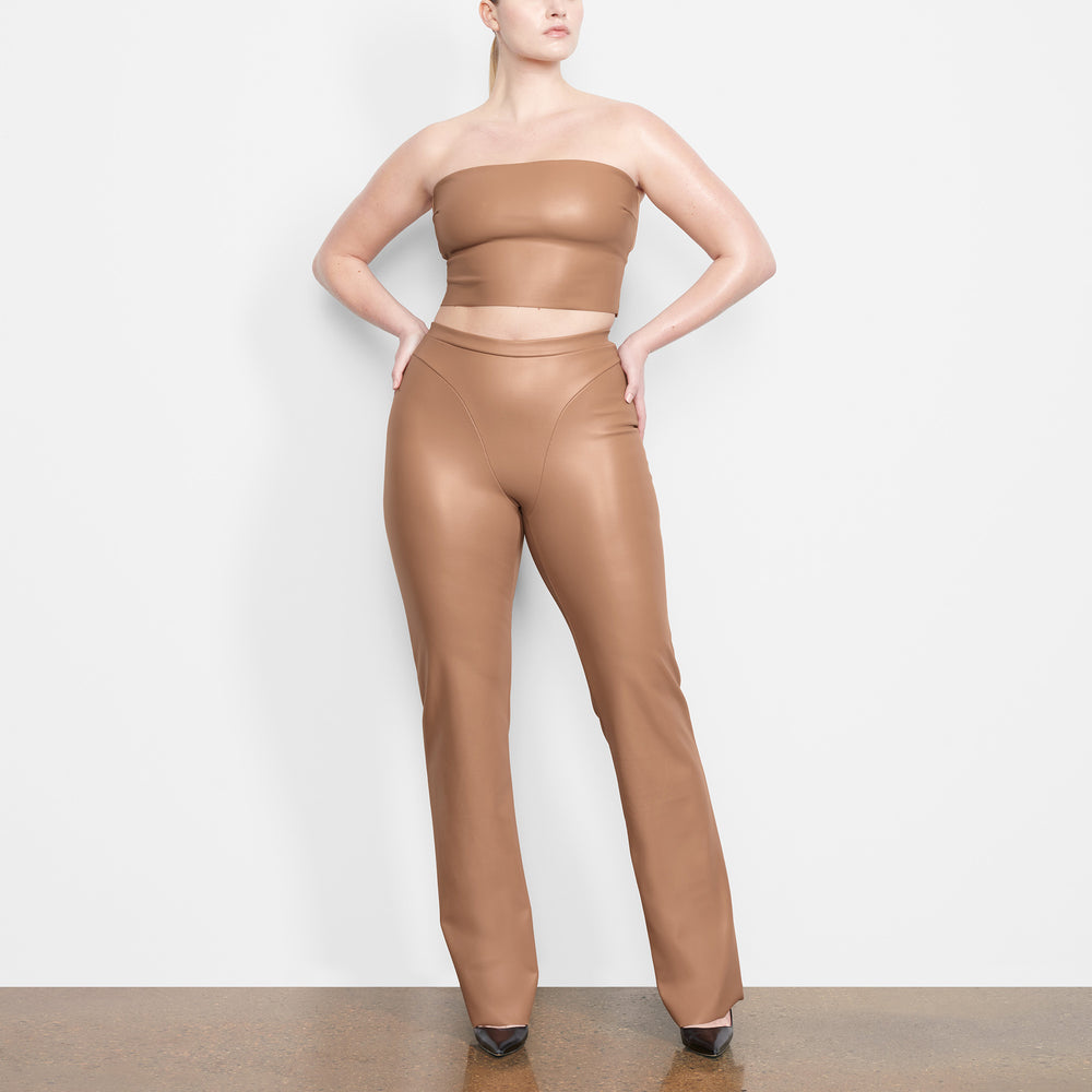 Skims FAUX LEATHER Bandeau Top Abrikoos | 51LZYMXSC