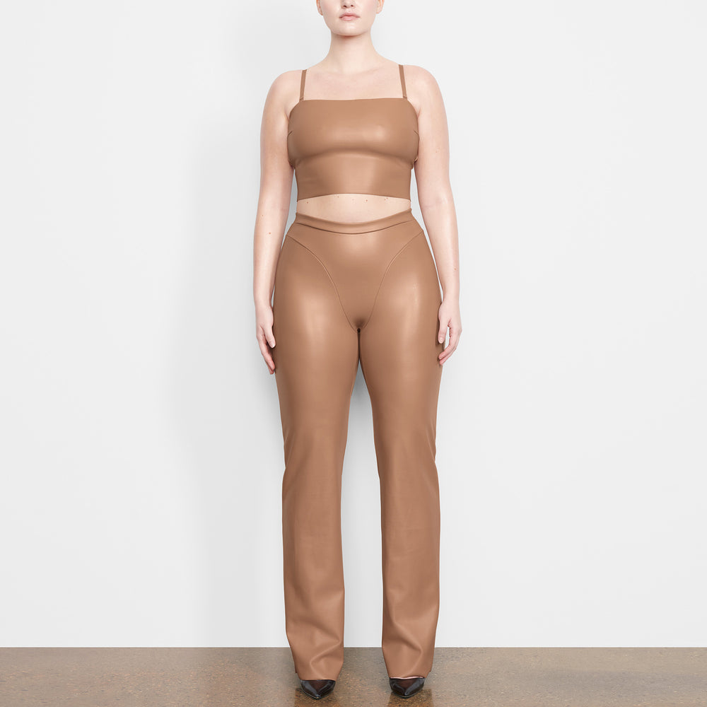 Skims FAUX LEATHER Bandeau Top Abrikoos | 51LZYMXSC