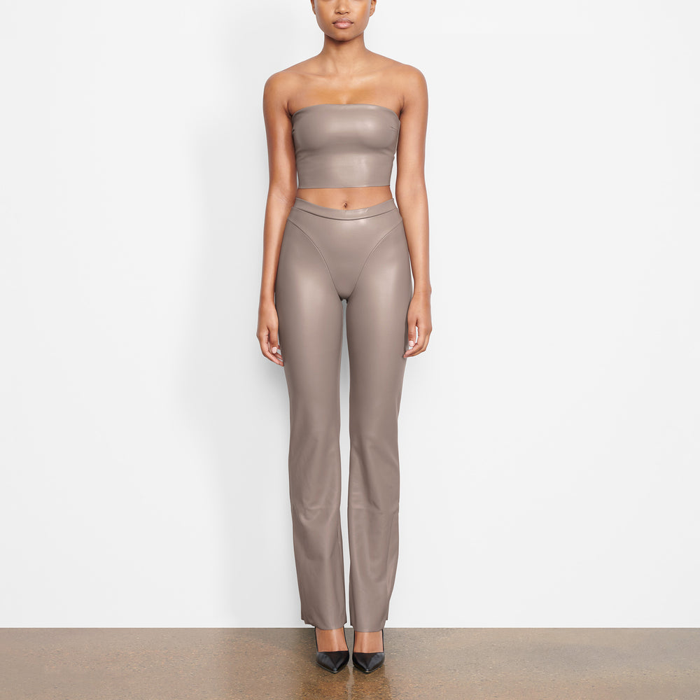 Skims FAUX LEATHER Bandeau Top Zilver | 87WMPLGCS