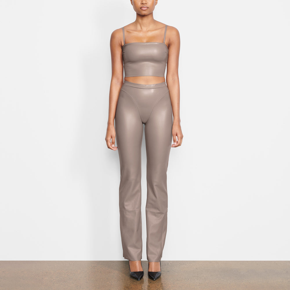 Skims FAUX LEATHER Bandeau Top Zilver | 87WMPLGCS