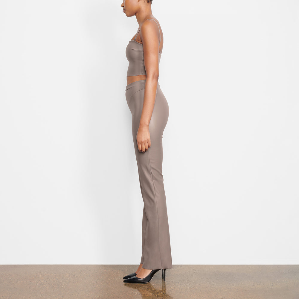 Skims FAUX LEATHER Bandeau Top Zilver | 87WMPLGCS
