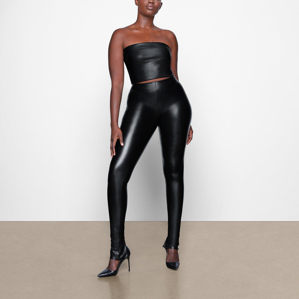 Skims FAUX LEATHER Leggings Zwart | 97CVUEANB
