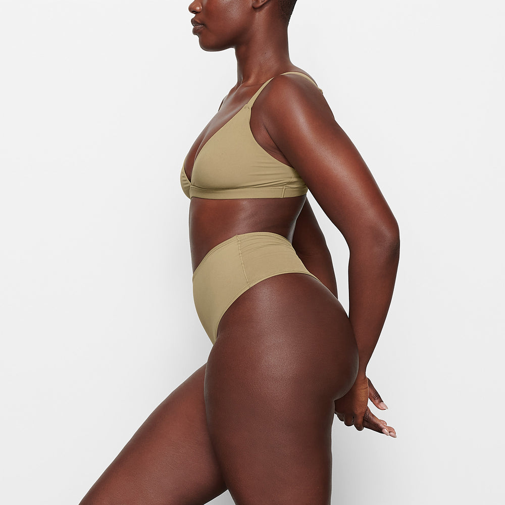 Skims FITS EVERYBODY HIGH WAISTED Thong Khaki | 79XJGWKVS