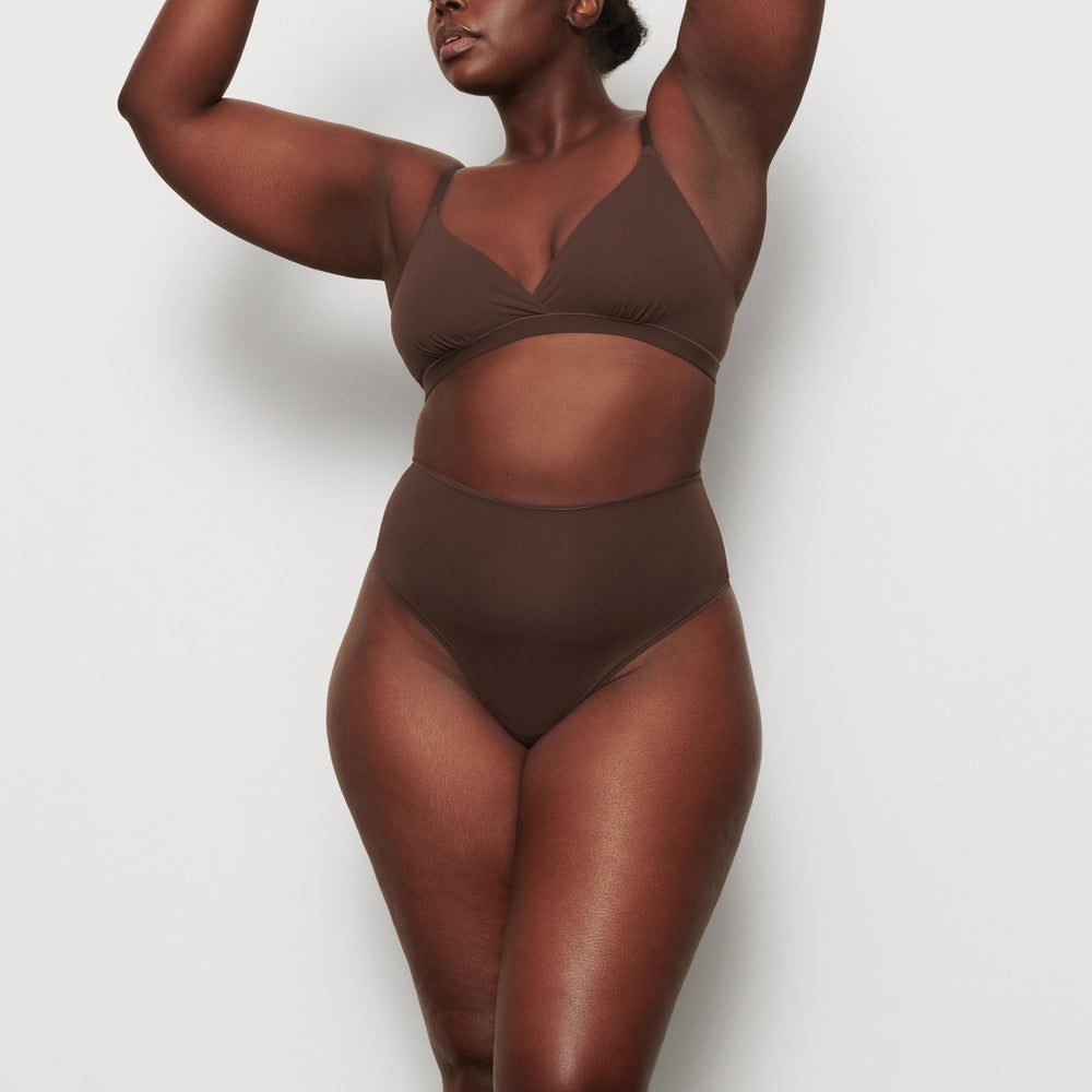 Skims FITS EVERYBODY HIGH WAISTED Thong Chocola | 81WXUGLVN