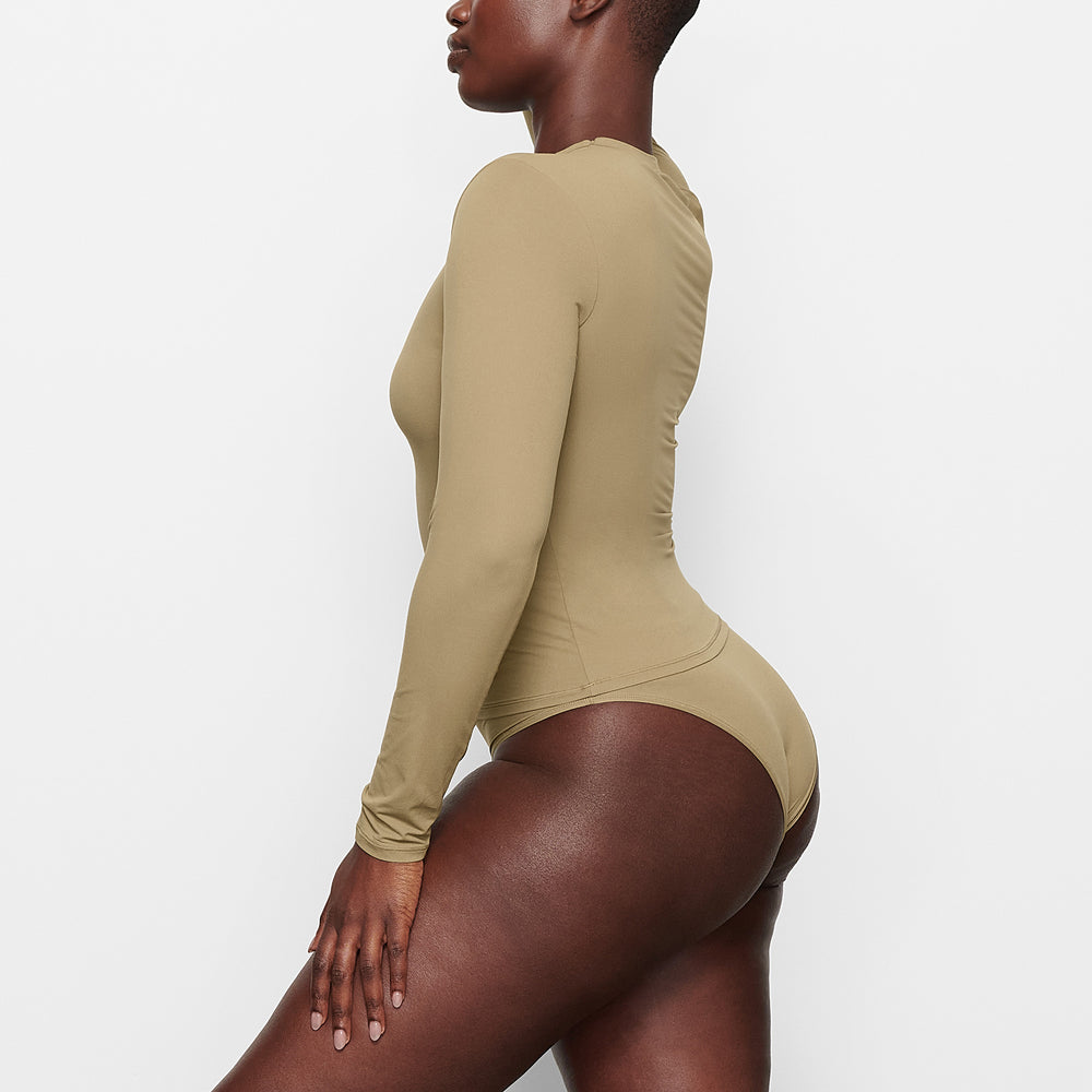 Skims FITS EVERYBODY LONG SLEEVE T-shirt Khaki | 25OFJWXYB